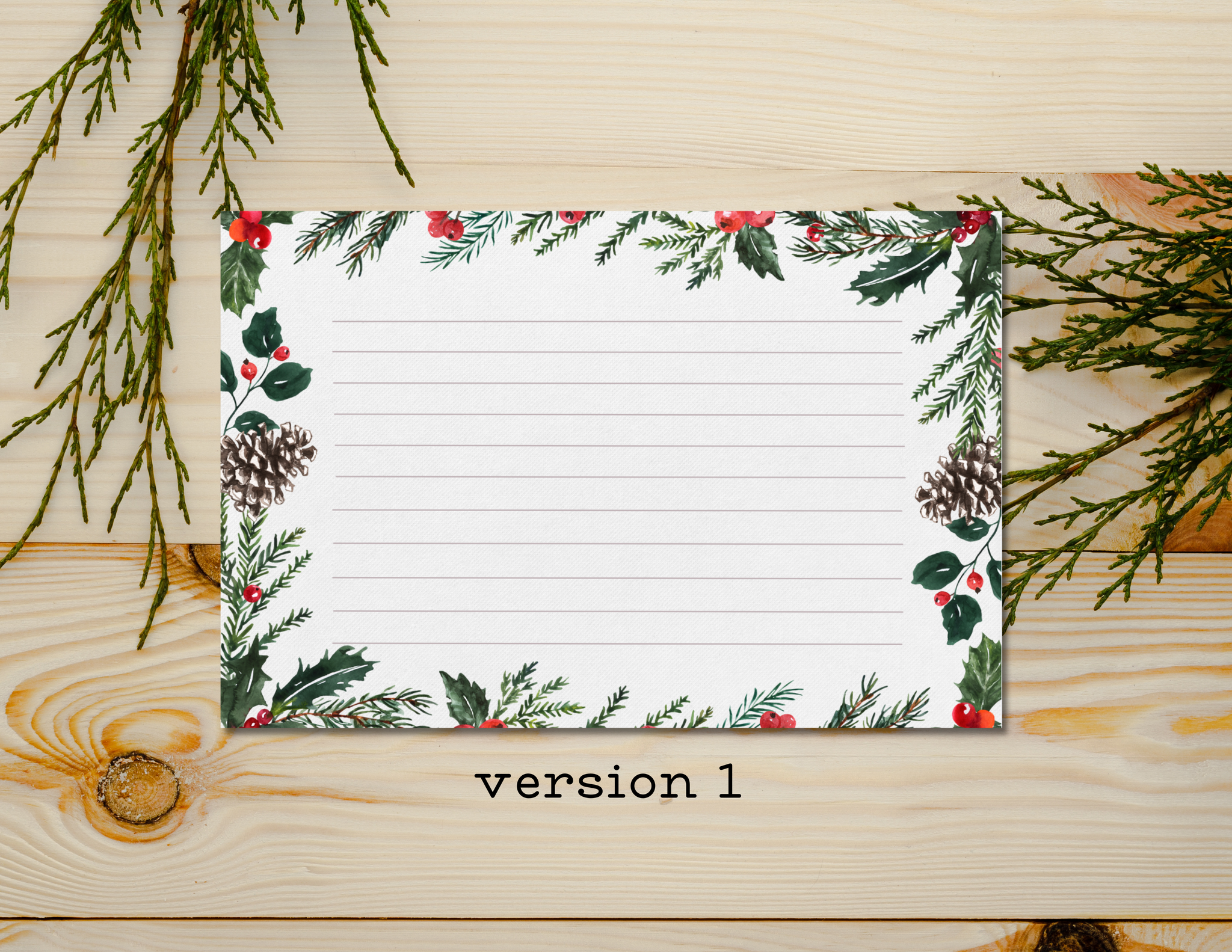 christmas recipe cards