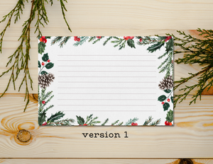 christmas recipe cards
