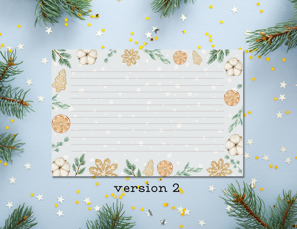 christmas recipe cards