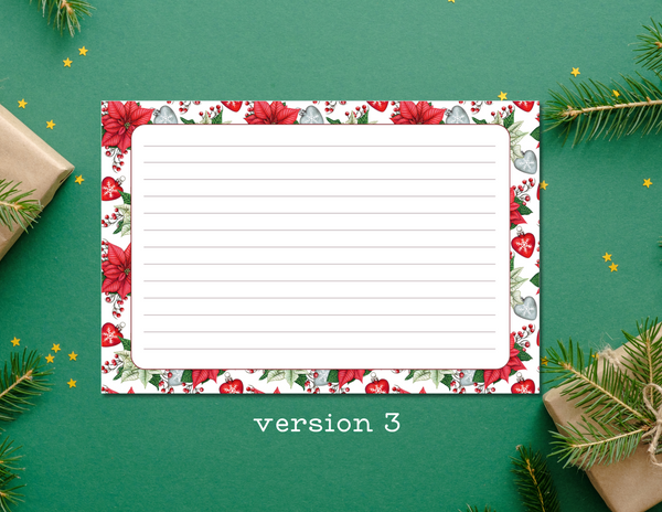 christmas recipe cards