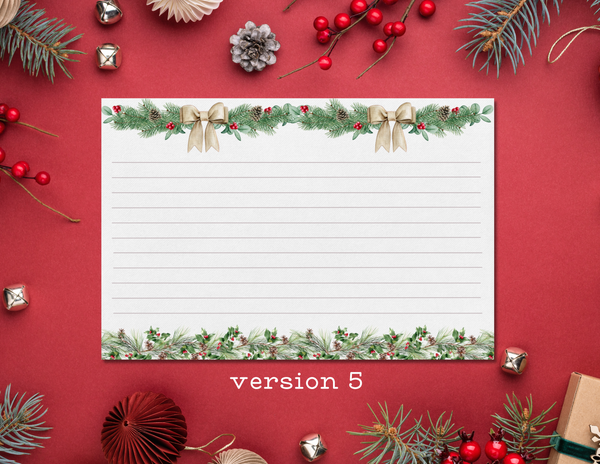 christmas recipe cards