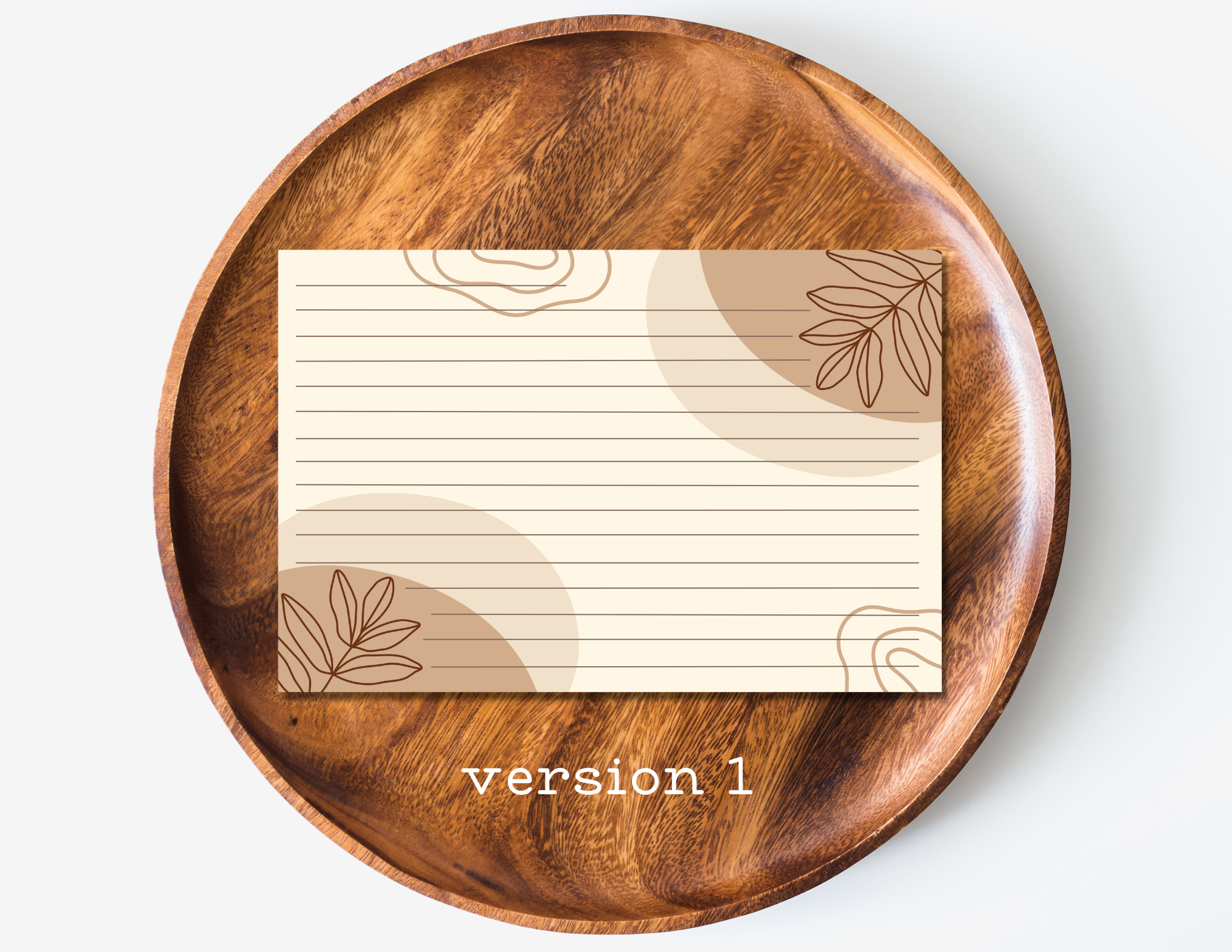 minimalist recipe cards