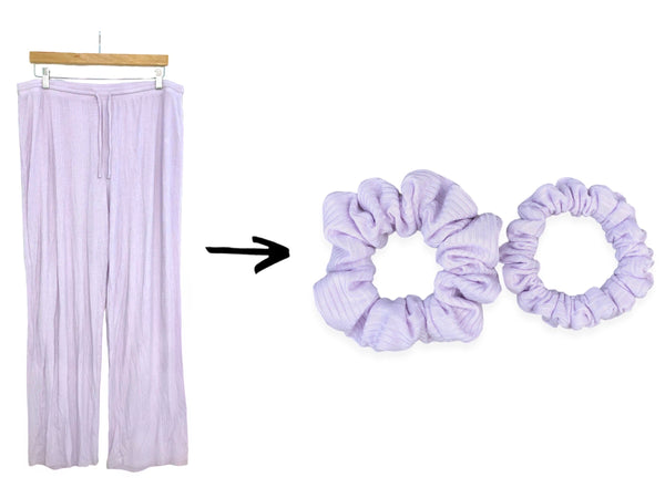 lavender ribbed scrunchie