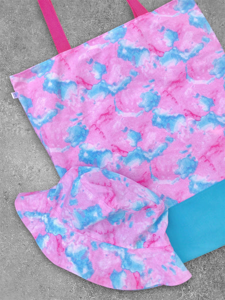 blue & pink hat
