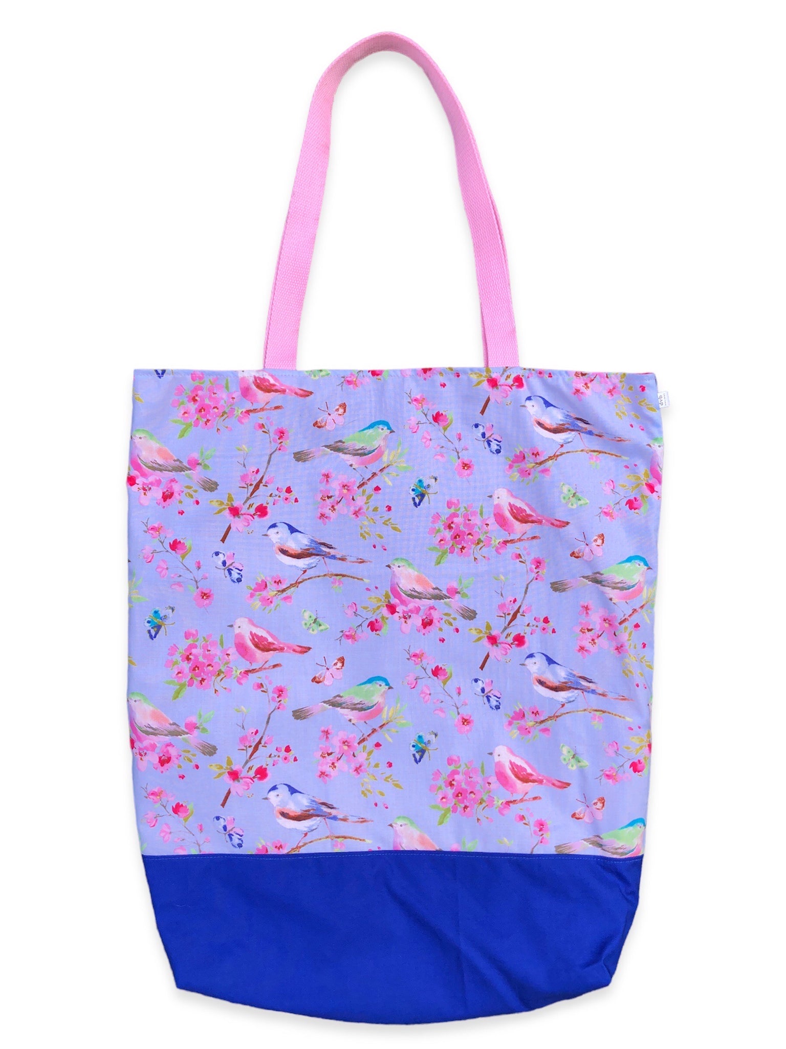 birds & flowers market bag