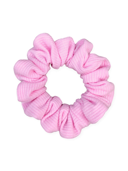 pink ribbed scrunchie