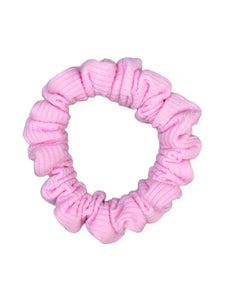 pink ribbed scrunchie