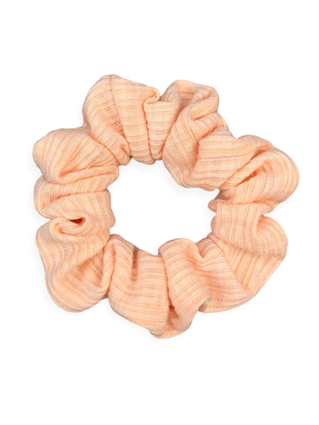 peach ribbed scrunchie