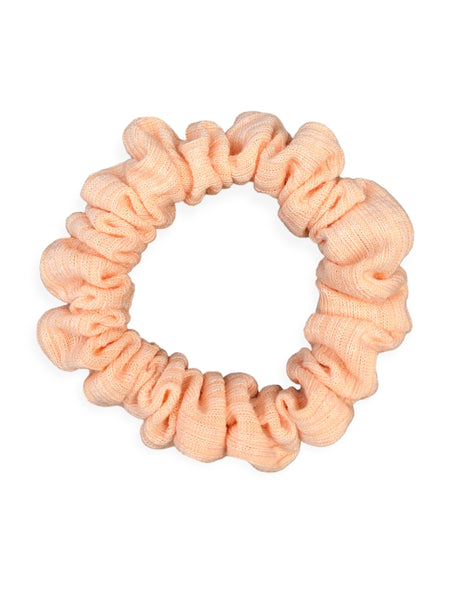 peach ribbed scrunchie