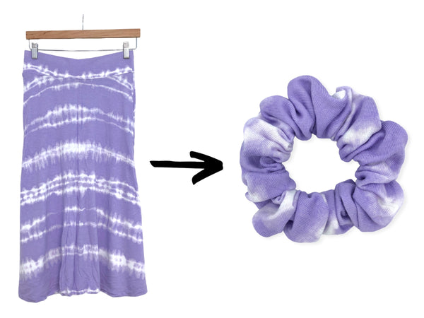 purple tie dye scrunchie