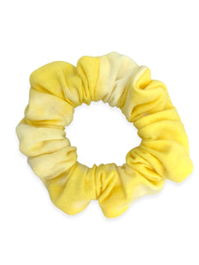 yellow tie dye scrunchie