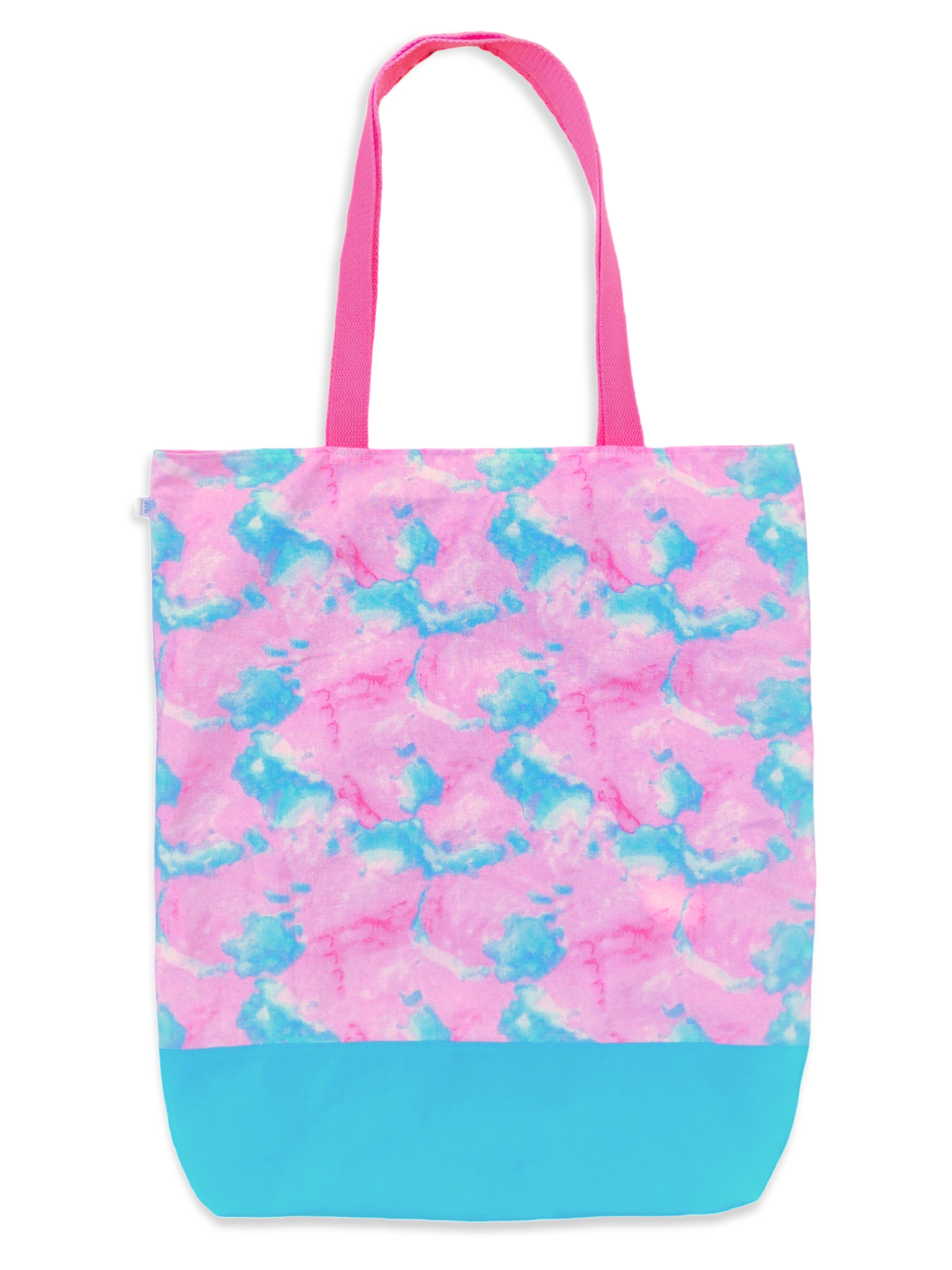 blue & pink market bag