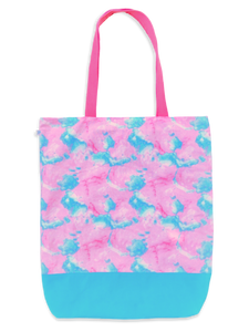 blue & pink market bag