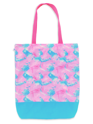 blue & pink market bag
