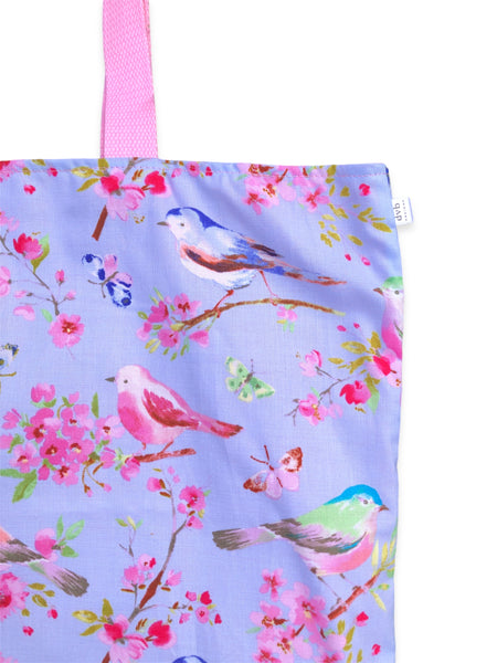 birds & flowers market bag