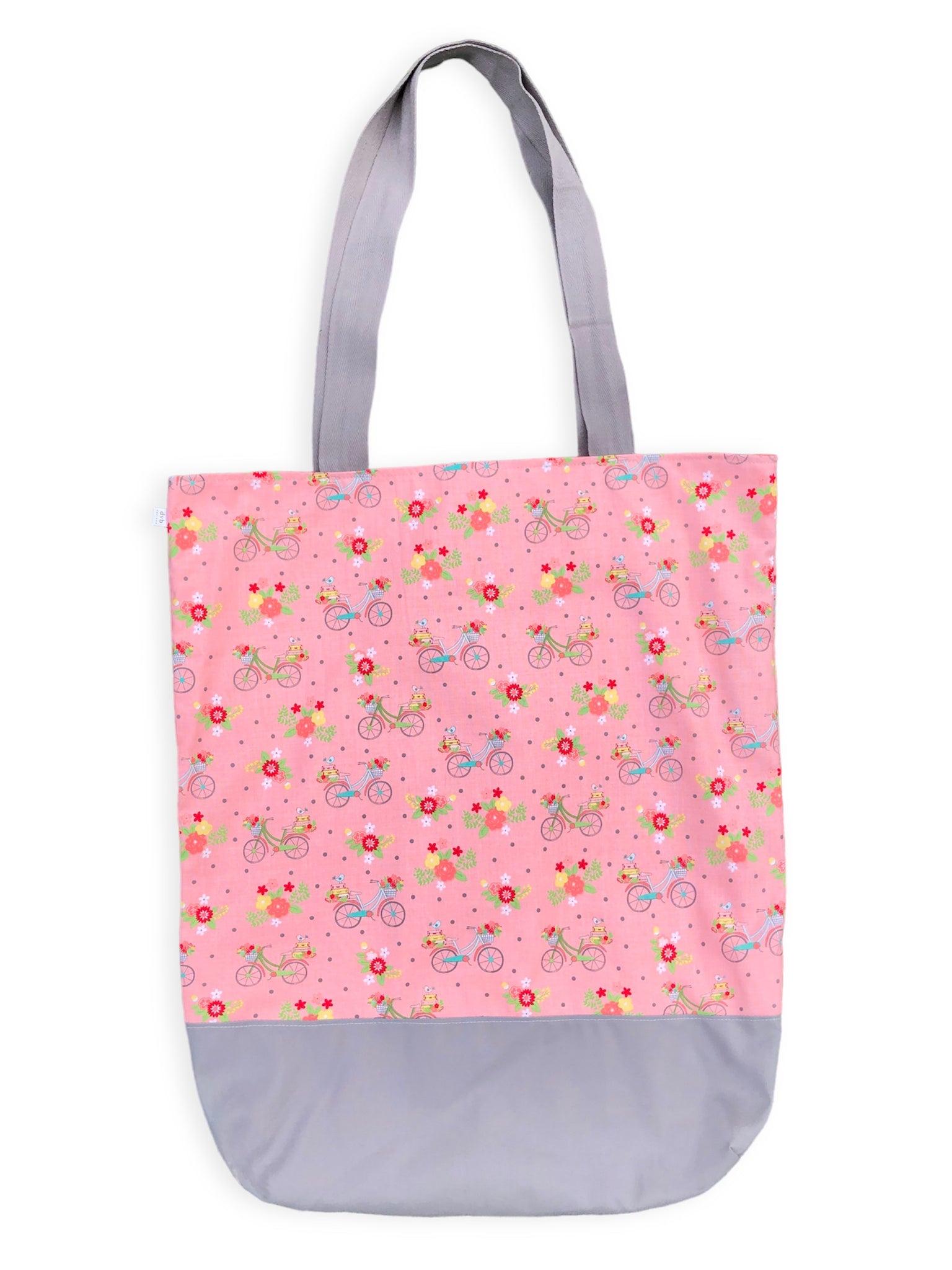 pink bikes market bag