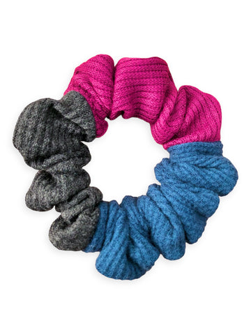 knit scrappy scrunchie