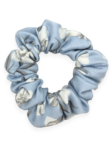 blue floral scrunchie