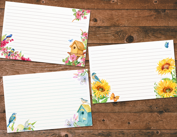 birds recipe cards