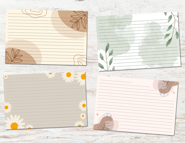 minimalist recipe cards