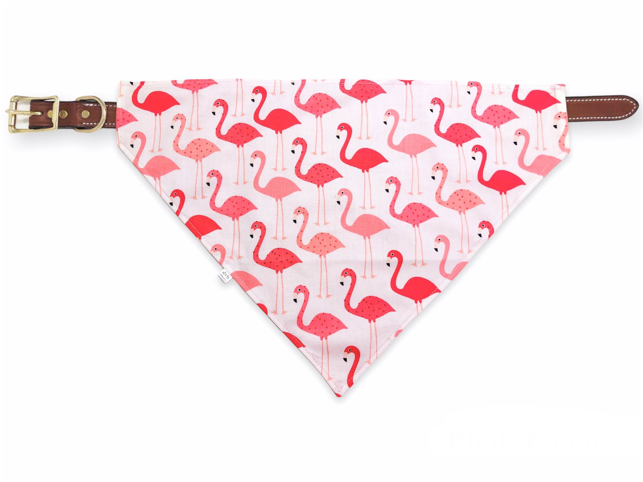 pink & white flamingo pet bandana