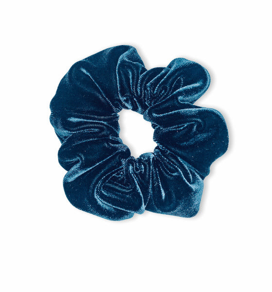 navy velvet scrunchie