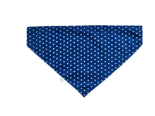 navy hearts pet bandana