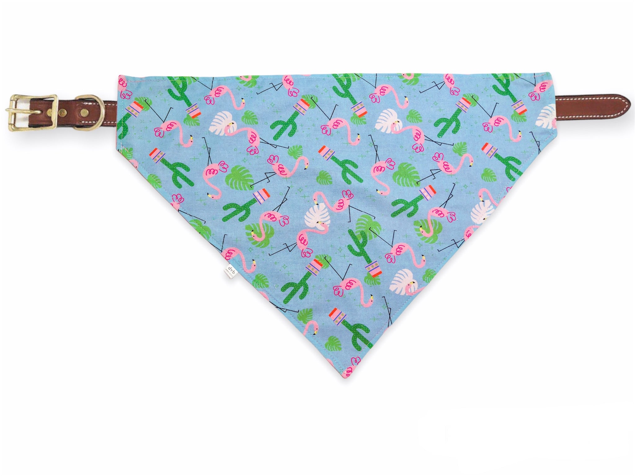 pink & blue flamingo pet bandana