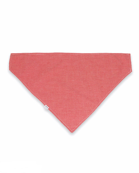 red gingham pet bandana