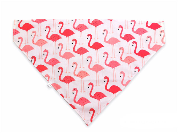 pink & white flamingo pet bandana