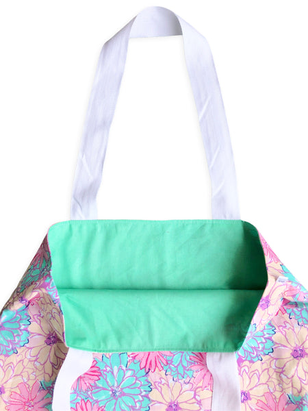 pastel floral market bag