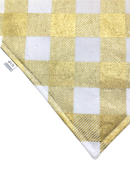 gold buffalo check pet bandana