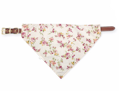 burgundy floral pet bandana