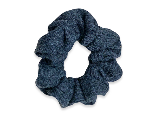 black knit scrunchie