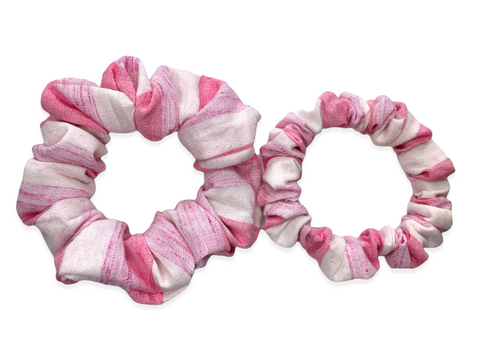 pink stripe scrunchie