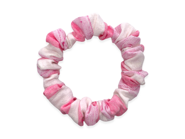 pink stripe scrunchie