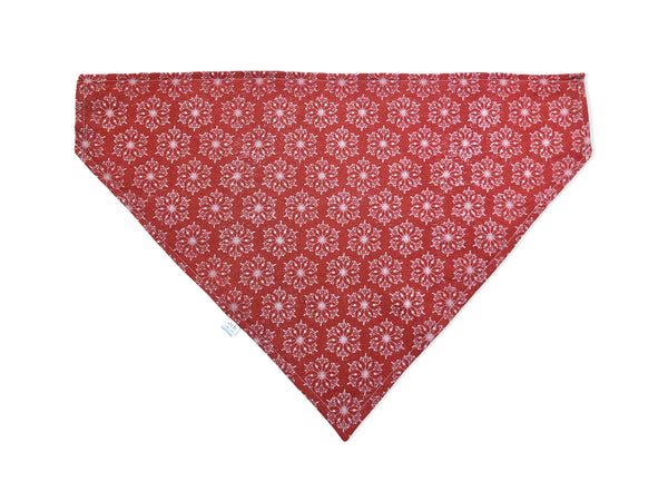 red snowflake pet bandana