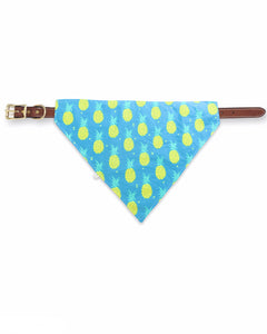 blue pineapples pet bandana