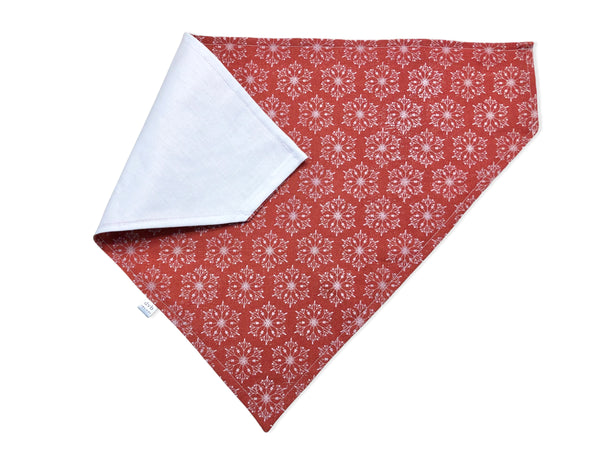 red snowflake pet bandana