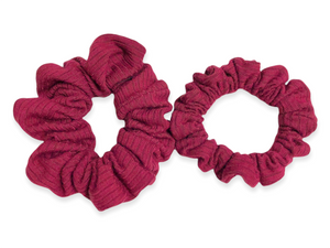 red ribbed scrunchie