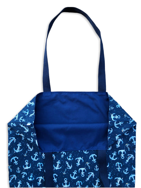 navy anchor market bag