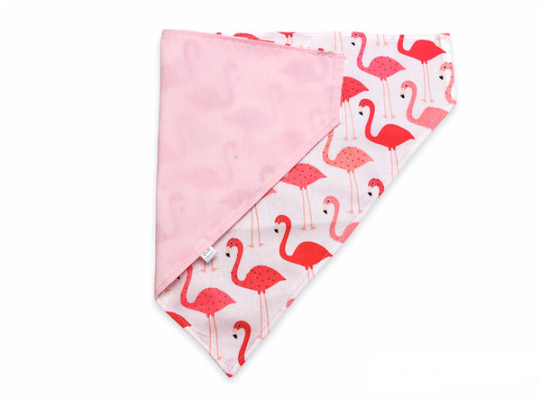 pink & white flamingo pet bandana