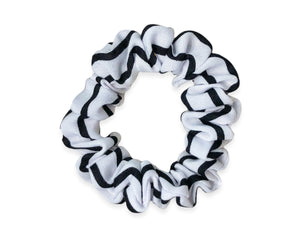 black & white stripe scrunchie