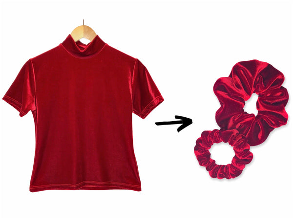 red velvet scrunchie