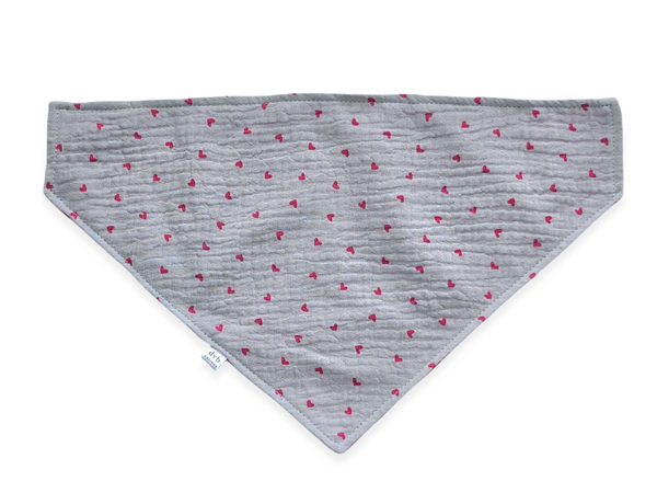 grey hearts pet bandana