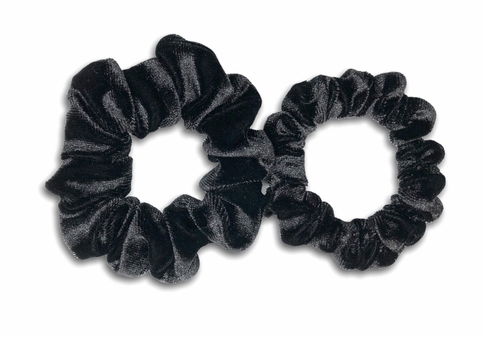 black velvet scrunchie