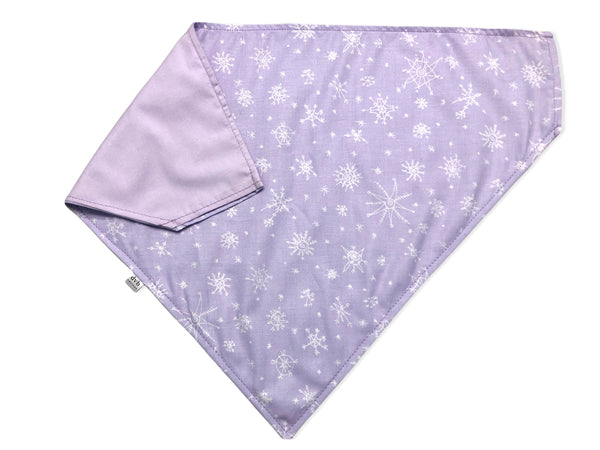 purple snowflake pet bandana