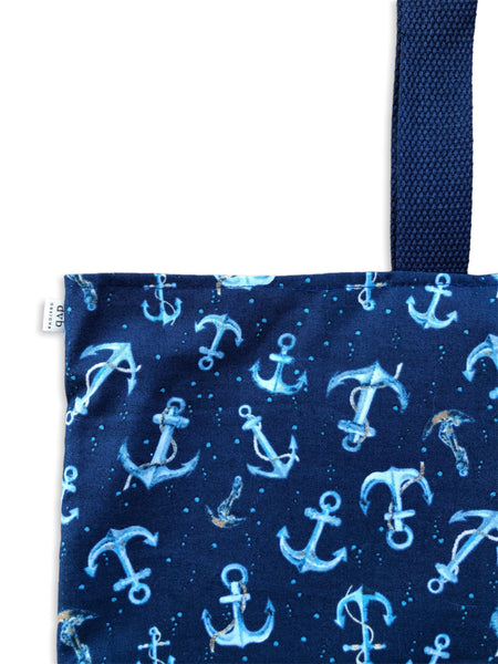 navy anchor market bag