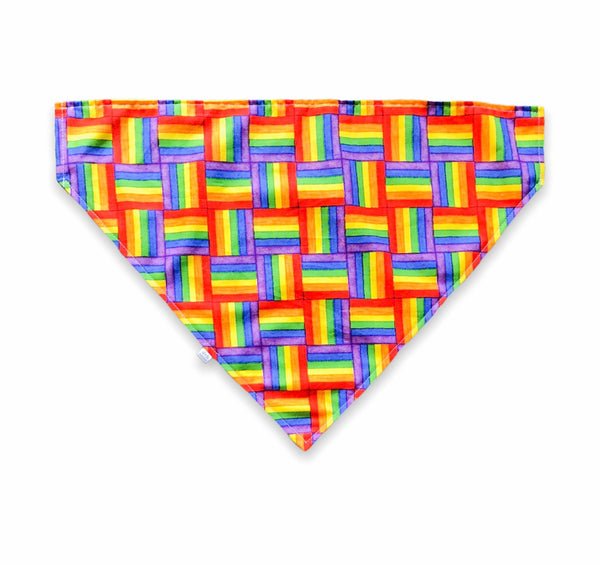 LOVE rainbow pet bandana