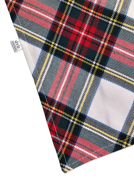 red & white plaid pet bandana